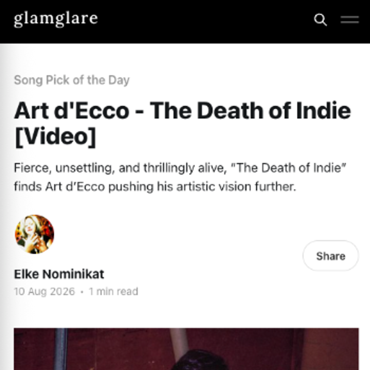GLAMGLARE MAG: pick of the day
