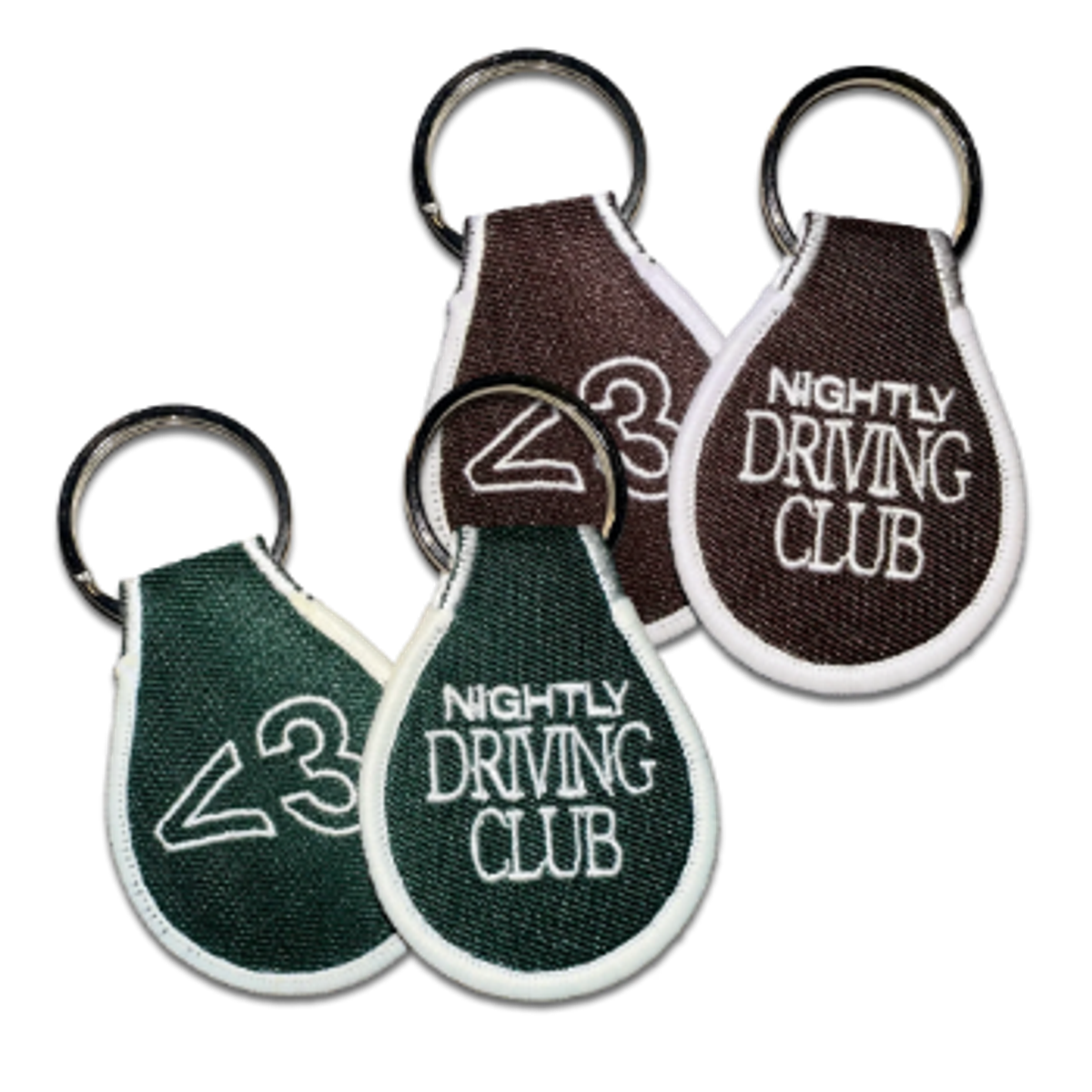 nightly drive club keychain