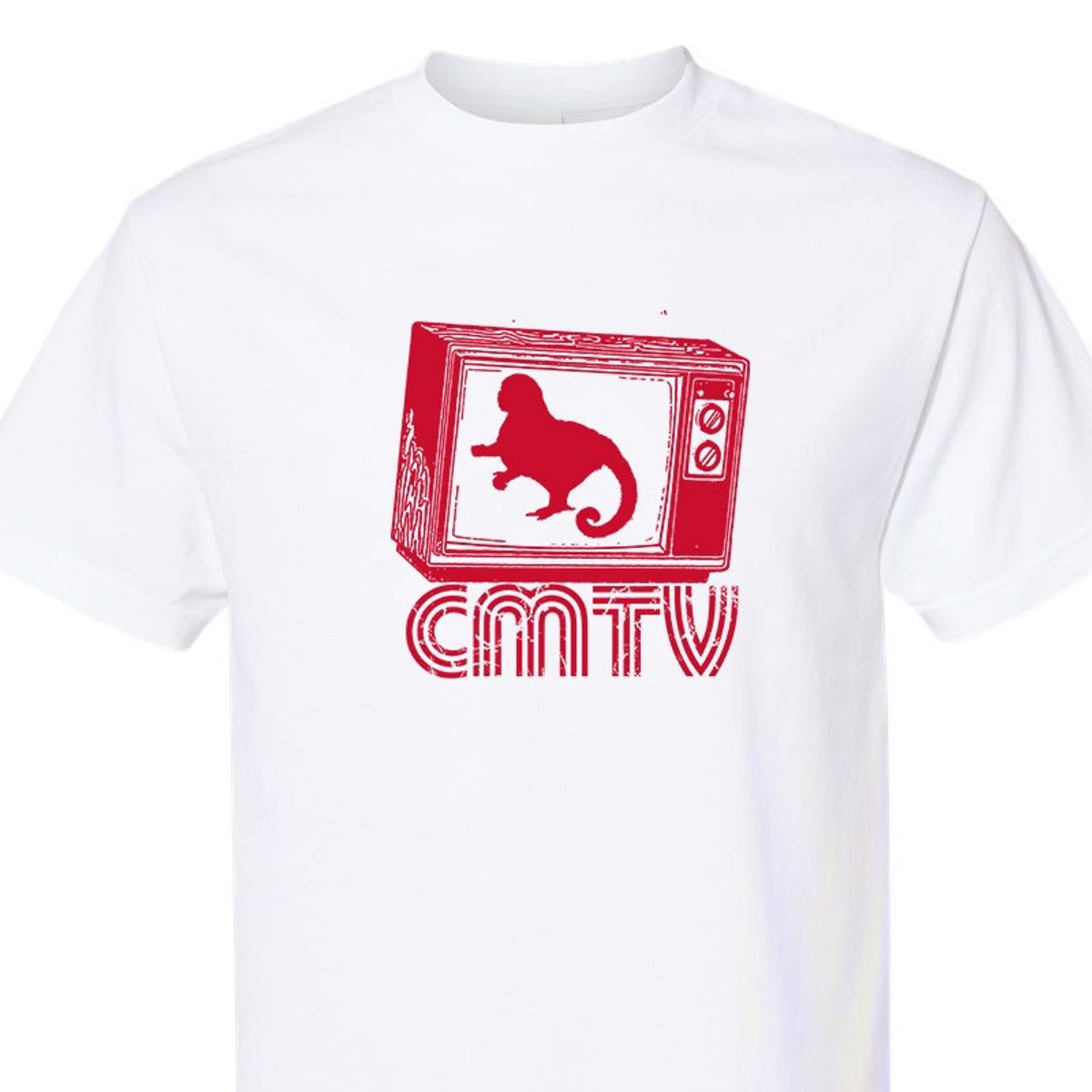 CMTV white tee